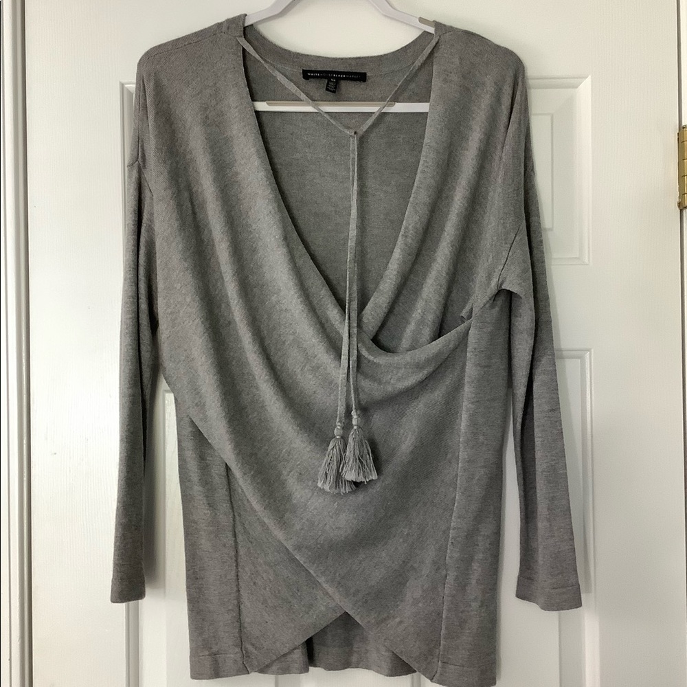 WHBM Cashmere Blend Cross-Front Sweater Size XS